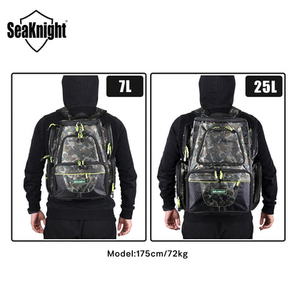 SeaKnight Brand 25L 7.5L Backpack Large Storage Fishing Bags Fishing Tackles Army Green; Camouflage Green Quality bag