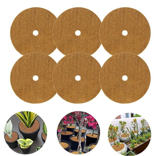 10PCS Coconut Coir Fiber Liner Coconut Liner Rings Coconut Liner Mulch Mat For Weed Control Plant Cover Flower Pot
