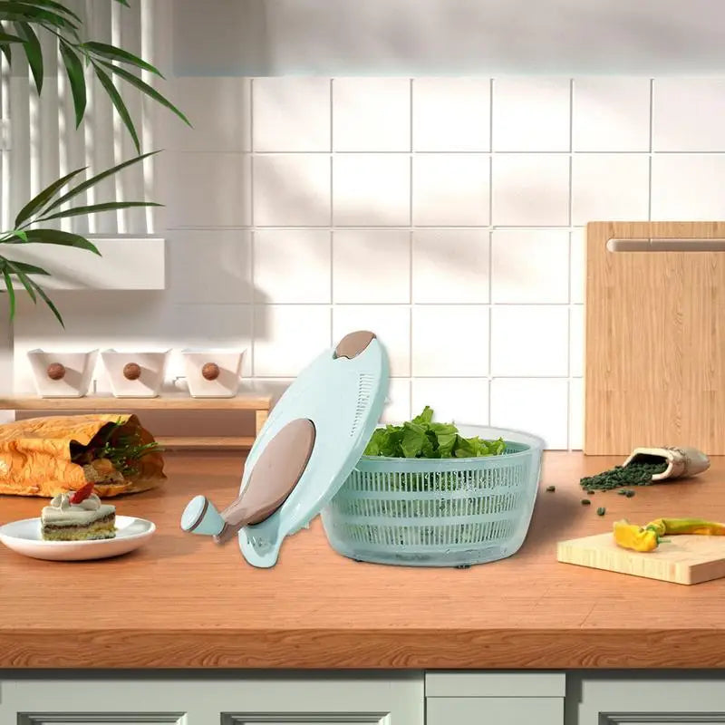 Quick Salad Spinner Large Capacity Dryer With Double Layer Fruit Washer Dryer Drainer Strainer For Washing Drying Leafy Vege
