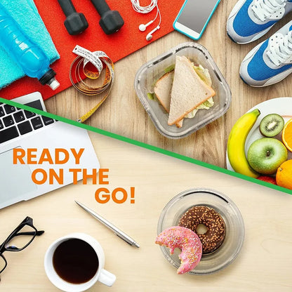 24-Piece Superior Glass Food Storage Containers Set - Stackable Design BPA-free Locking lids (Gray) Glass Containers