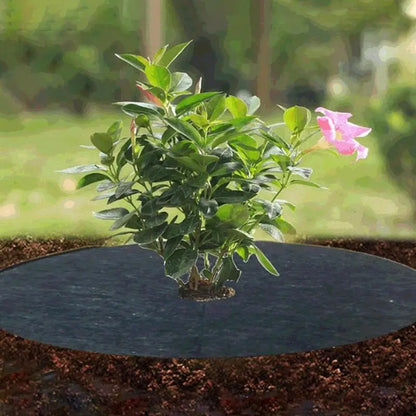 10pcs Tree Protection Weed Mats Ecological Control Cloth Mulch Ring Round Weed Barrier Plant Cover For Indoor Outdoor Gardens