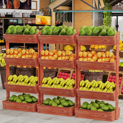 Extra Large 4Tier Raised Garden Bed Thicken Solid Wood Vertical Garden Elevated Planter Box Removable Container Box