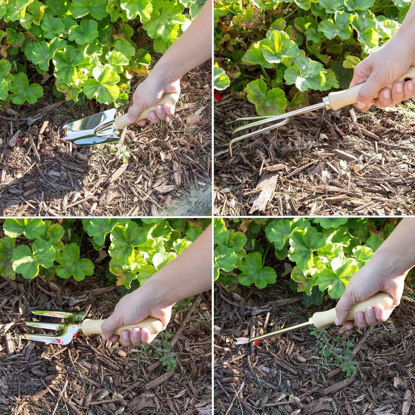 Pure Garden Folding Garden Stool with Tool Bag and 5 Garden Tools