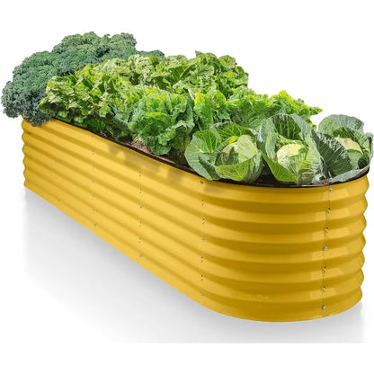 9-in-1 Galvanized Steel Raised Garden Bed // 8×2×1.5 Ft Modular Planter for Gardening,Vegetables, Flowers//18" Tall Metal Raised
