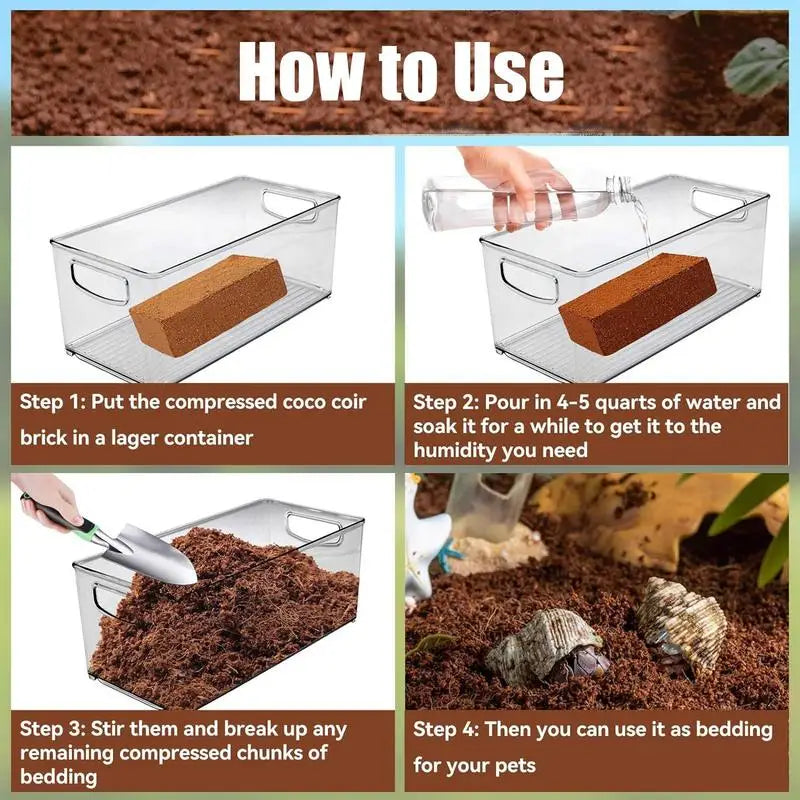 Coconut Fiber Substrate Coconut Coir Bricks Coco Coir Substrate Coco Coir Brickscoconut Bedding Reptiles Coconut Coirpeat Brick