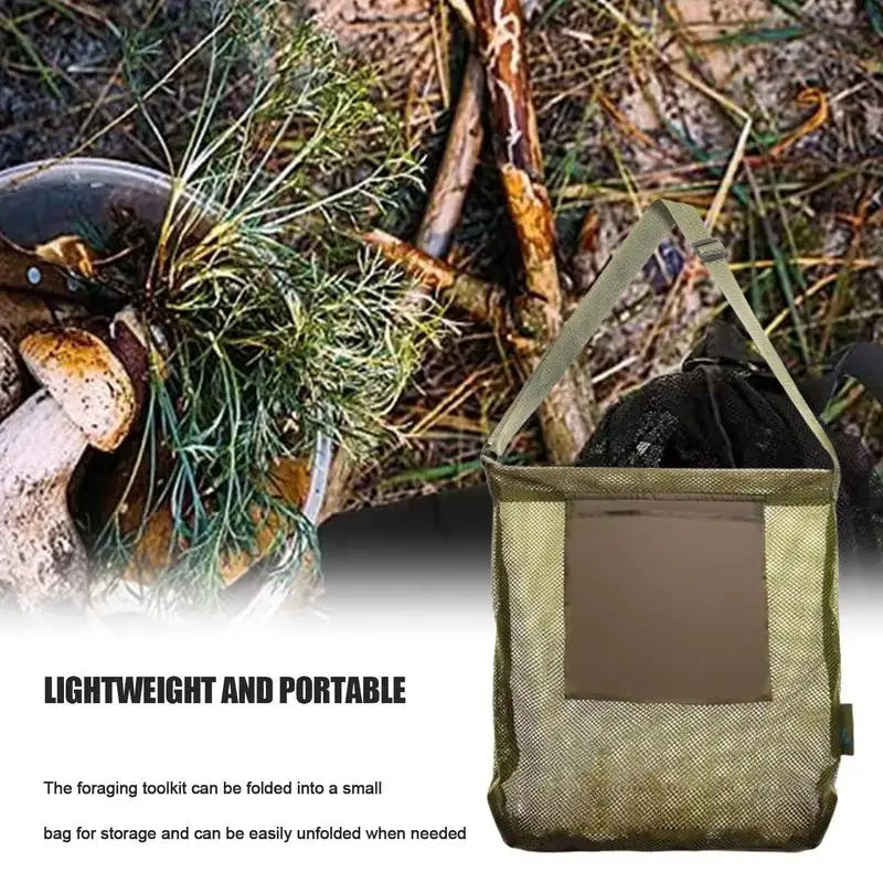 Mushroom Hunting Bag Mushroom Bags Mesh Bag Mushroom Hunting Supplies Foraging Tool Mesh Bag Alternatives To Mushroom Baskets