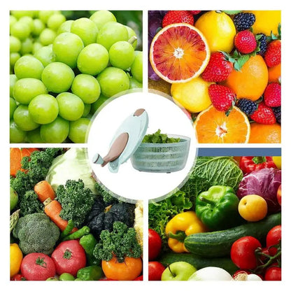 Quick Salad Spinner Large Capacity Dryer With Double Layer Fruit Washer Dryer Drainer Strainer For Washing Drying Leafy Vege