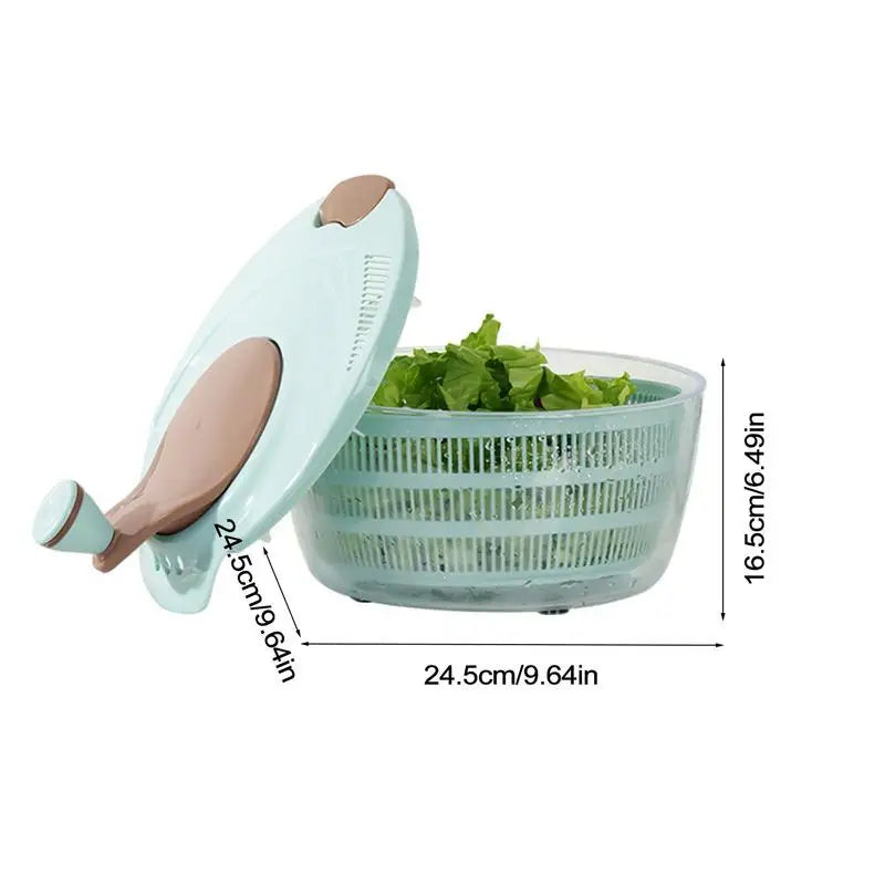 Quick Salad Spinner Large Capacity Dryer With Double Layer Fruit Washer Dryer Drainer Strainer For Washing Drying Leafy Vege