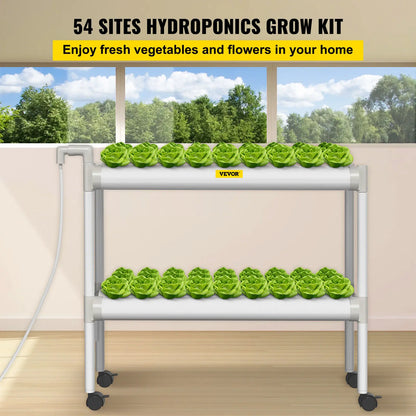 Hydroponic Site Grow Kit Hydroponics System 54 Plant Sites with Timer