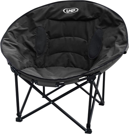 unp Camping Moon Chair, Portable Folding Sofa Chair, Easy Set Up Patio Chair Lawn Seat Camping Stool Chair for Hunting, Fishing,