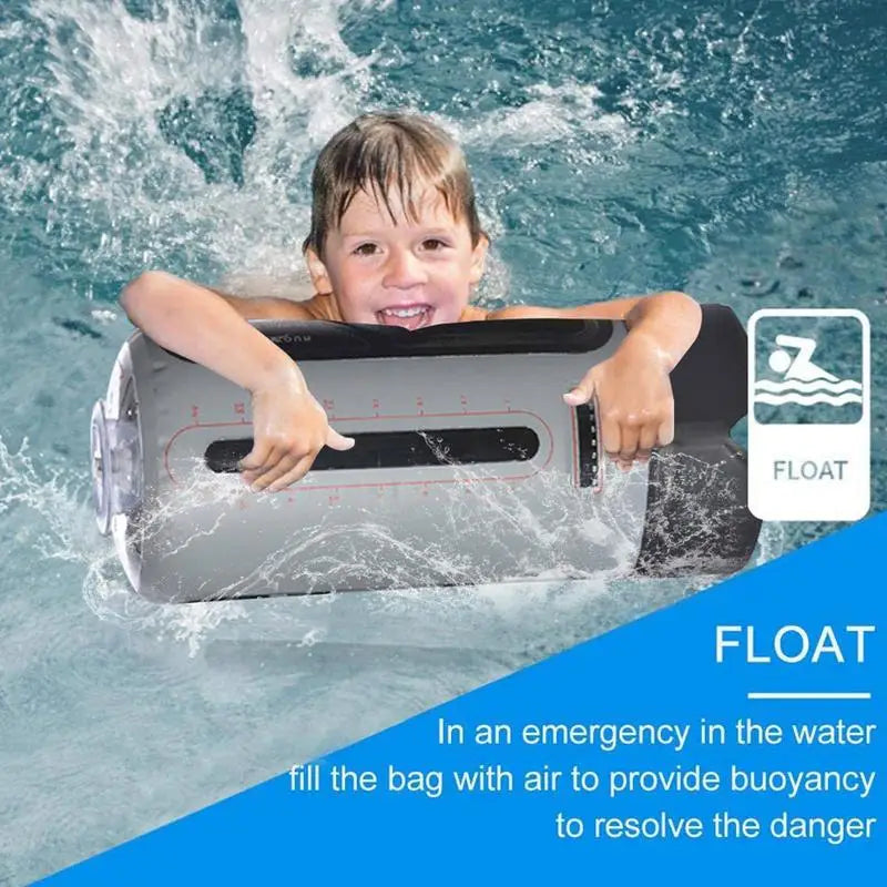 Portable Shower Bag For Camping 12L Portable Outdoor Shower With Foot-Pump Hot Water Support Water Level Window Waterproof