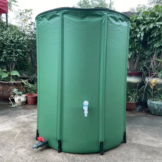 Rain Barrel collapsible Rainwater Harvest water tank garden strong PVC foldable Collection Tank Container with Runoff