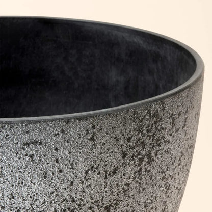 14.2/11.3/8.6 Inch Planters,Set of 3 Indoor/Outdoor Round Planters,Grey Tree Planters,Plant Container with Drain Holes