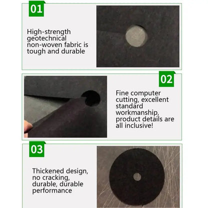 10pcs Tree Protection Weed Mats Ecological Control Cloth Mulch Ring Round Weed Barrier Plant Cover For Indoor Outdoor Gardens