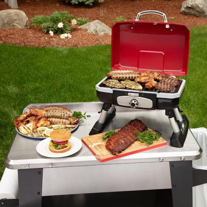 Propane Gas Grill Stand, Barbecue, Red Petit Gourmet, Portable Tabletop, Kitchen, Dining, Bar, Home, Garden, Free Shipping