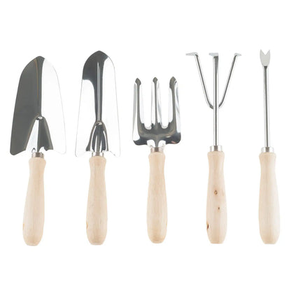 Pure Garden Folding Garden Stool with Tool Bag and 5 Garden Tools