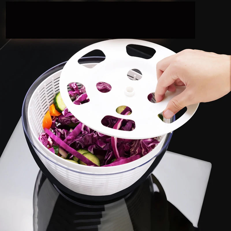 Electric Salad Spinner Vegetable Dehydrator Fruit Dryer Lettuce Drainer Dry and Wet Separation Draining Salad Kitchen Gadgets