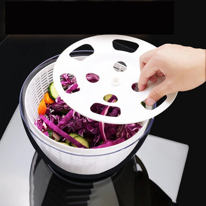 Electric Salad Spinner Vegetable Dehydrator Fruit Dryer Lettuce Drainer Dry and Wet Separation Draining Salad Kitchen Gadgets