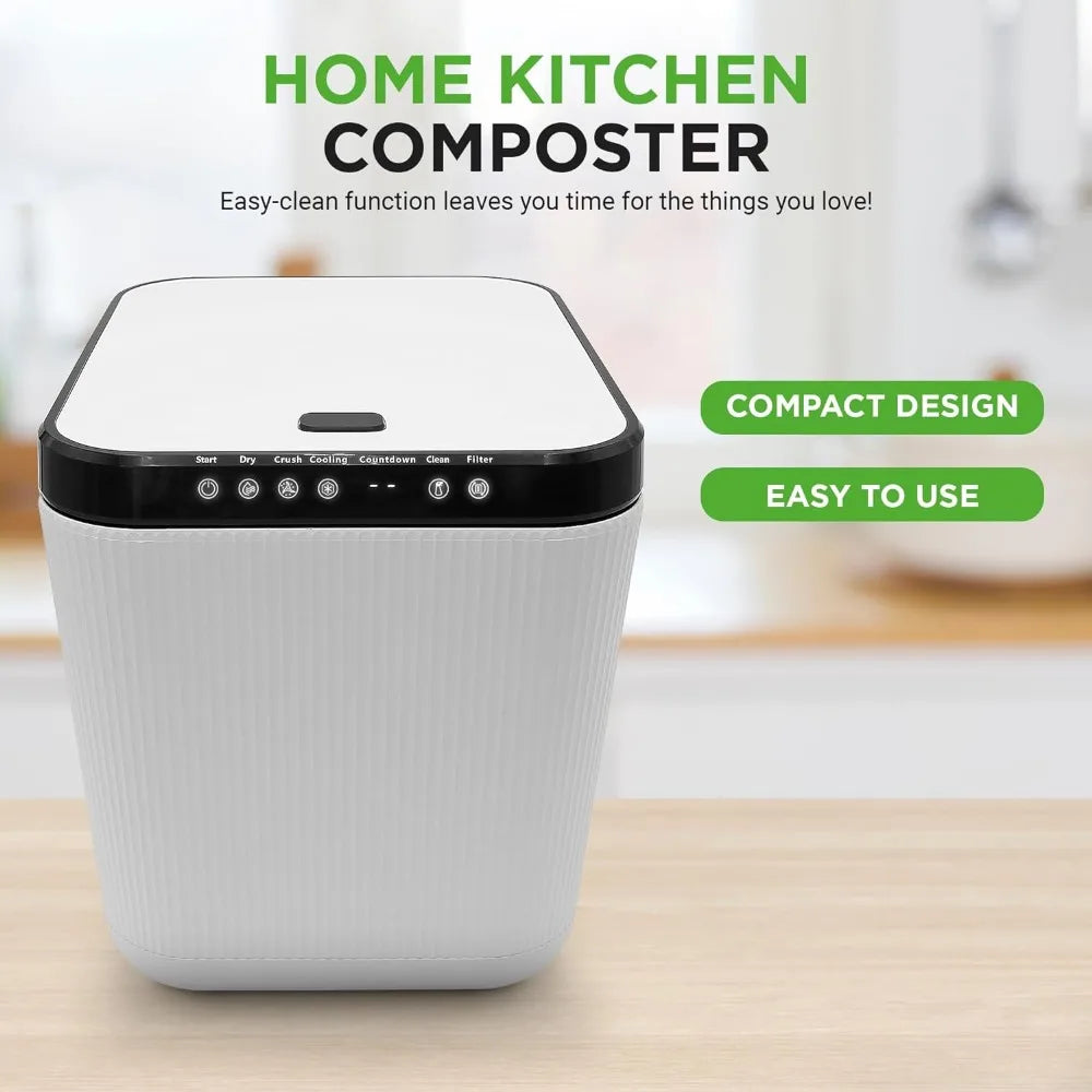 3L Electric Kitchen Composter - Compost’s Organic Material & Food Scraps | Countertop Automatic Compost Bin