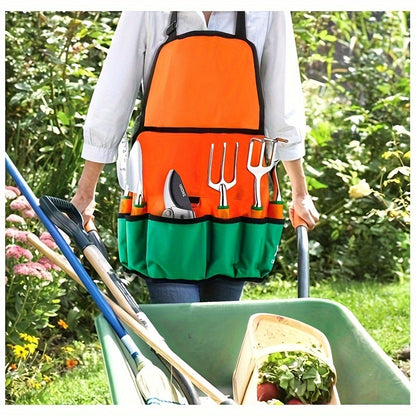 12-Piece Heavy-Duty Aluminum Garden Tool Set - Ergonomic Handle, Canvas Apron with Storage Pocket, and Durable Metal Construction for Effortless Gardening Experience - Ideal for Women and Men